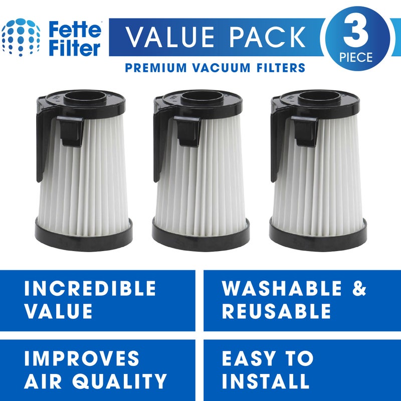 Fette Filter - Dust Cup Filter Compatible with Eureka DCF-10, DCF-14. Compare to Part # 62731, 62396. Pack of 3 - Image 2